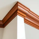 Professional finish trim detailing in a modern interior enhances aesthetic appeal and shows craftsmanship.
