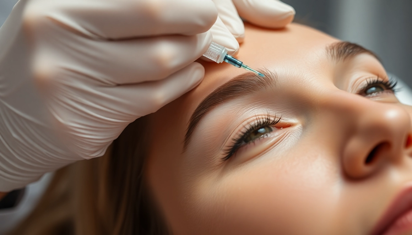 Experienced dermatologist administering Botox Behandlung to smooth facial lines in a modern clinic for youthful skin.