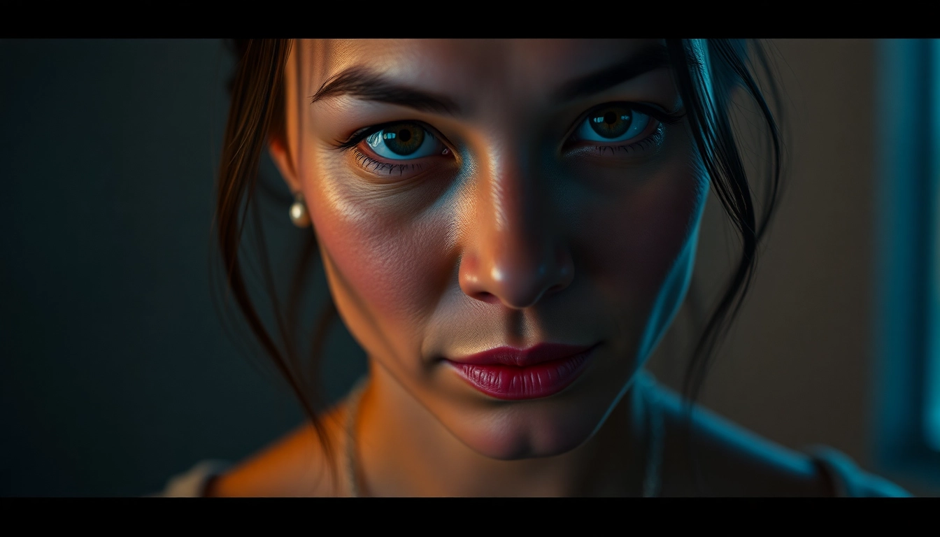 AI Porn Generator: hyperreal NSFW portrait with cinematic lighting and emotive detail