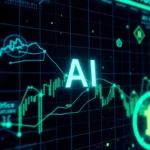 Professional analysis of aicoin with digital charts and blockchain elements for market insights